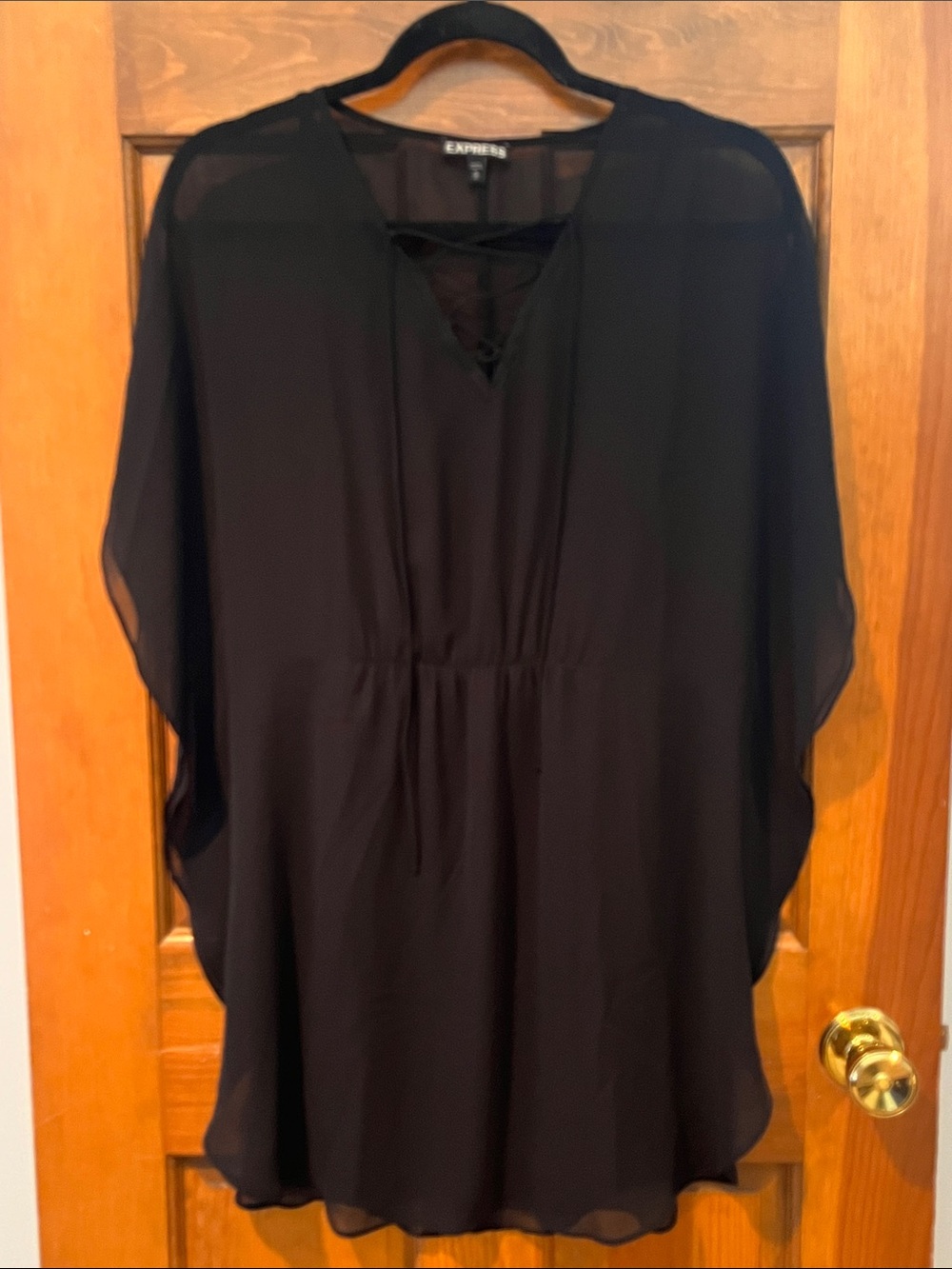 Express black sheer tunic or dress